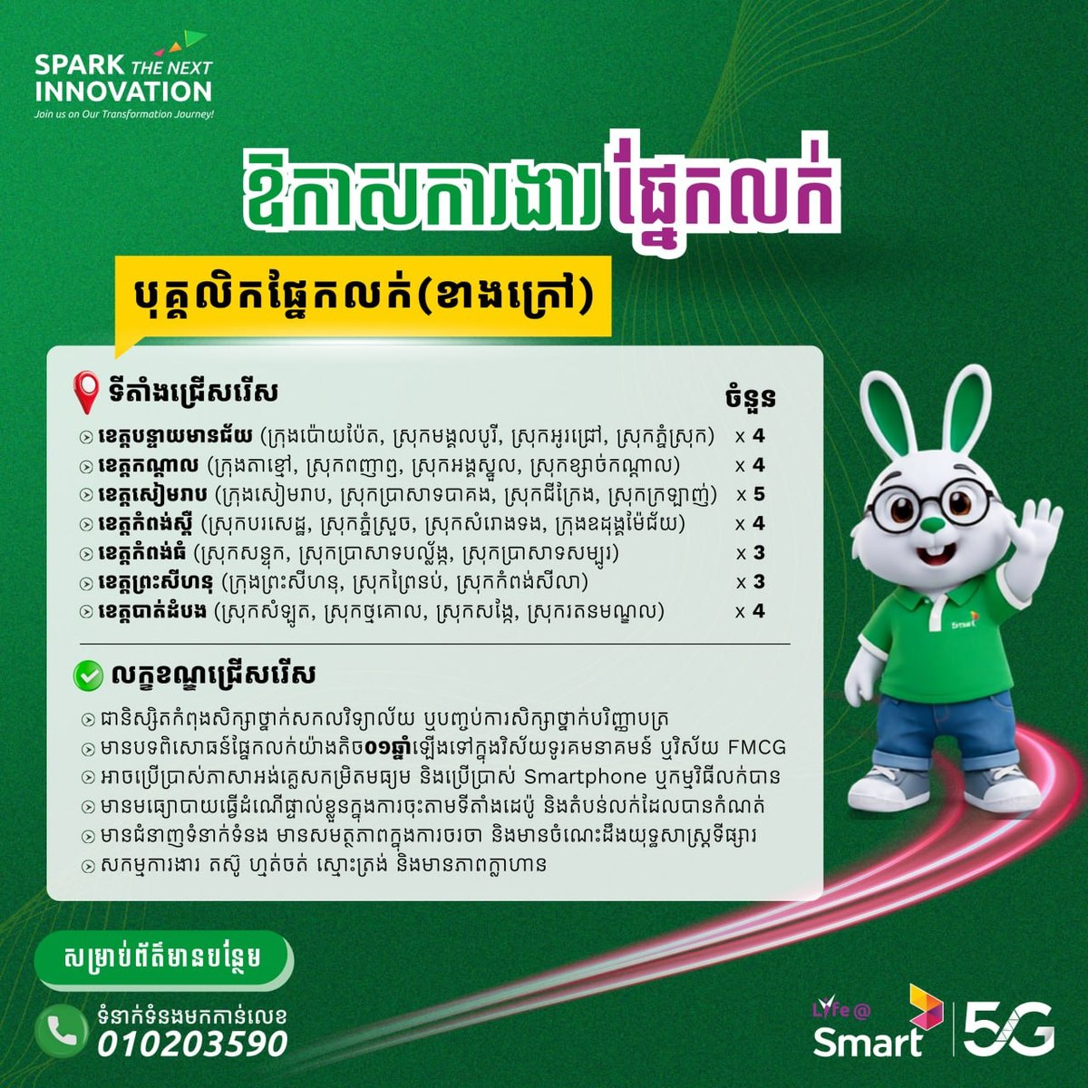 Smart Axiata急聘外勤销售人员 提供绩效激励