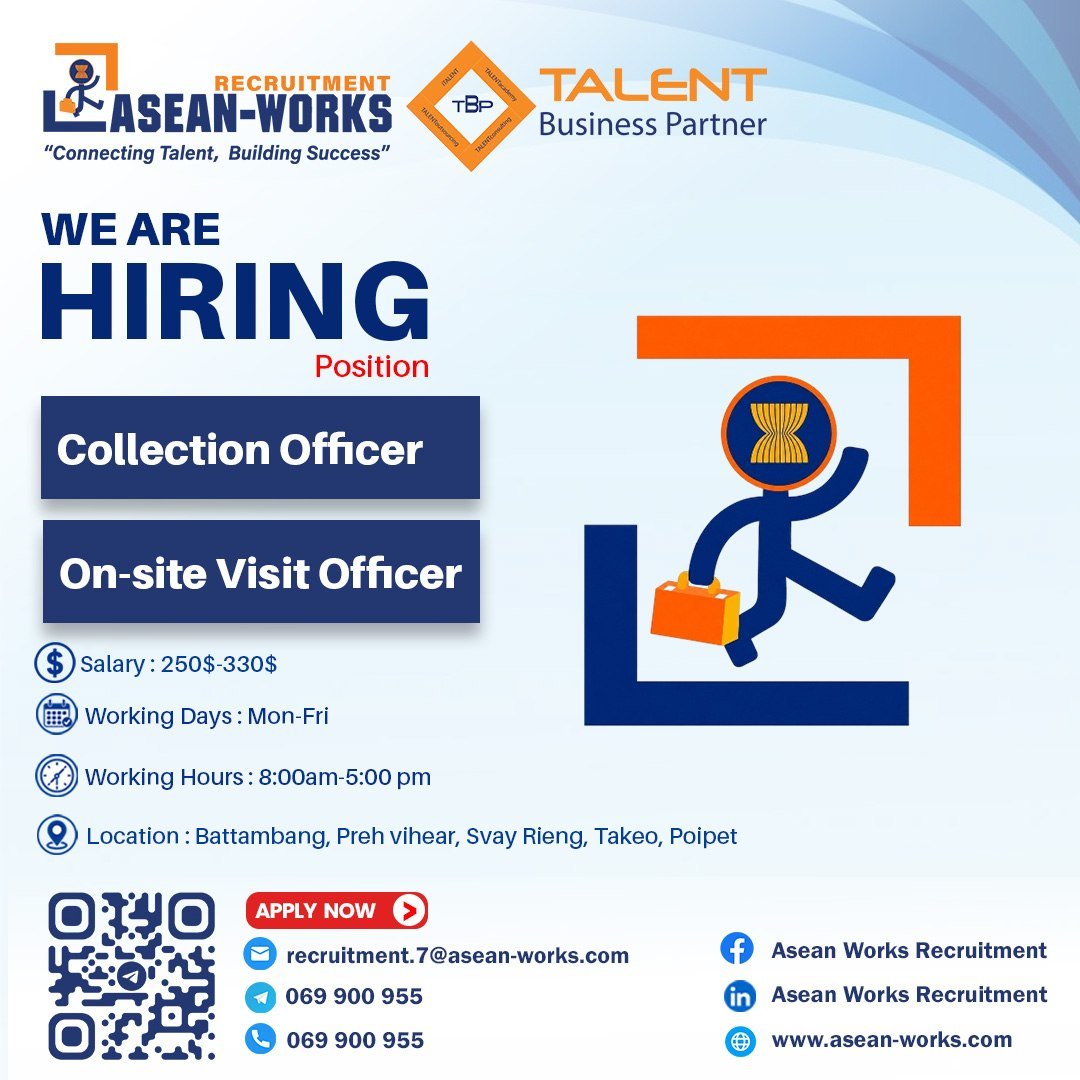 ASEAN-Works招聘催收及外访人员 薪资$250-33