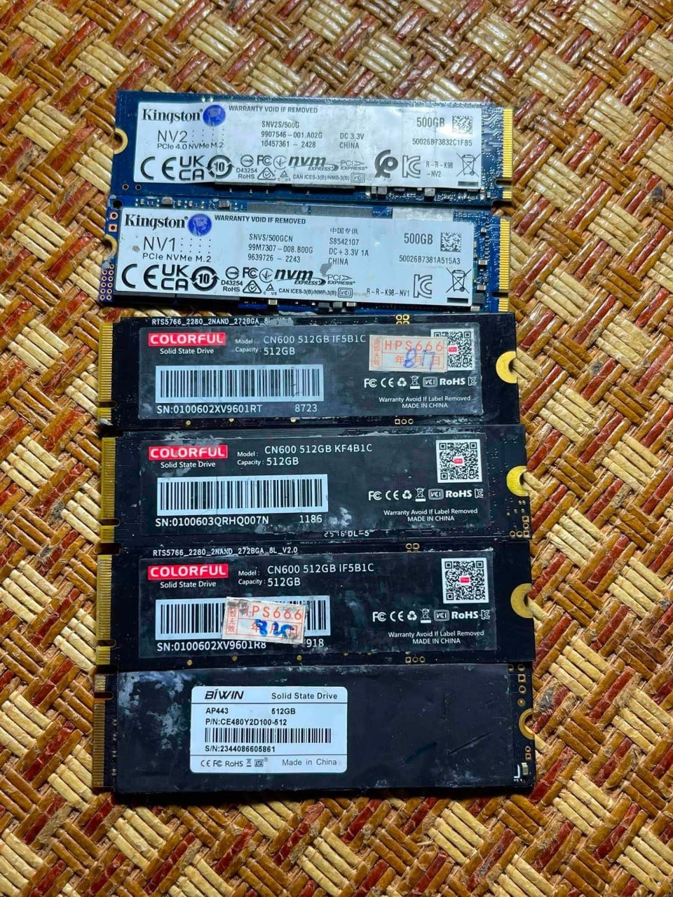 金边出售二手内存CPU及硬盘 价格优惠