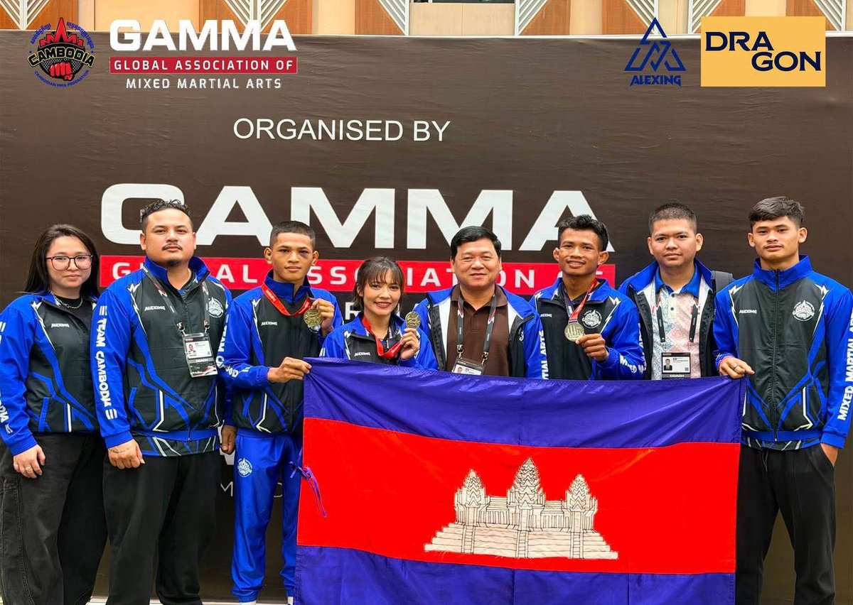 柬埔寨格斗队征战GAMMA亚洲锦标赛 斩获1银2铜凯旋