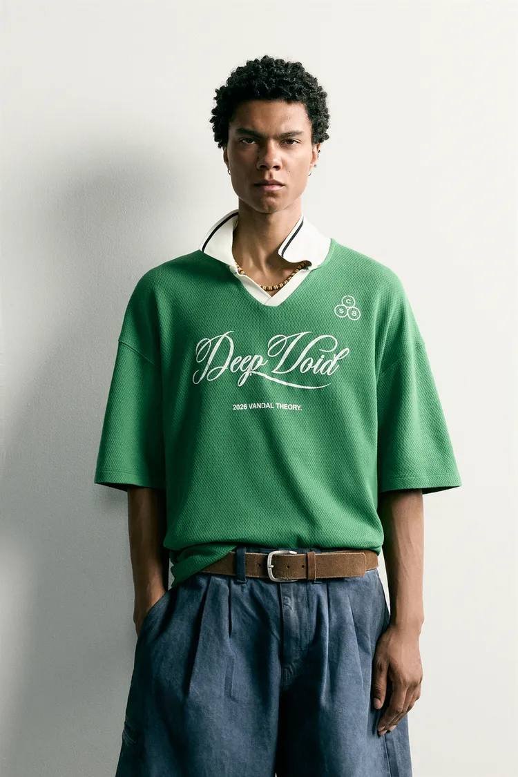 Zara复古足球风Polo衫到货 售价199900瑞尔
