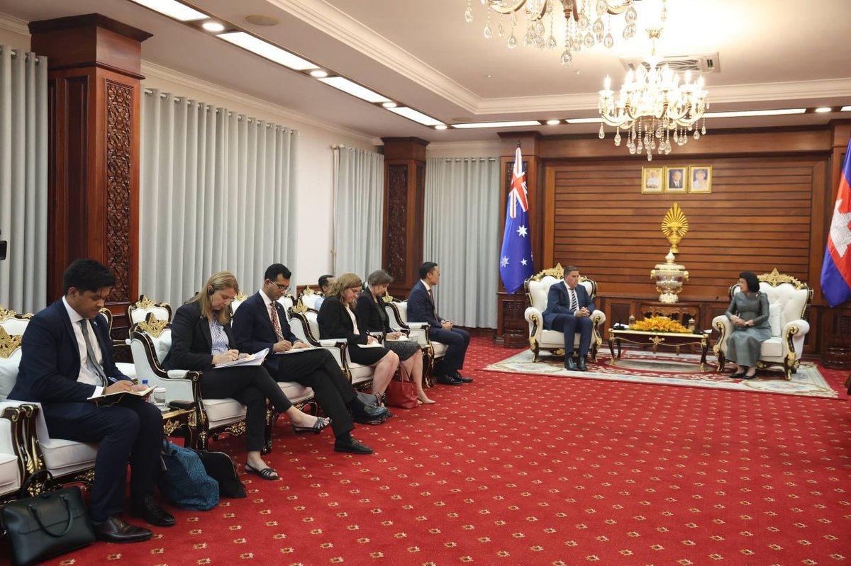 柬埔寨国会主席与澳大利亚国会主席举行双边会谈