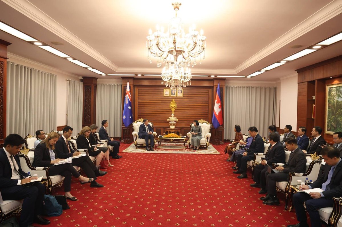 柬埔寨国会主席与澳大利亚国会主席举行双边会谈