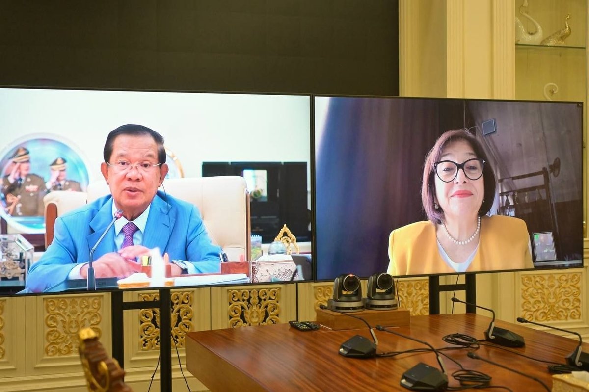 洪森与阿塞拜疆议长举行视频会晤