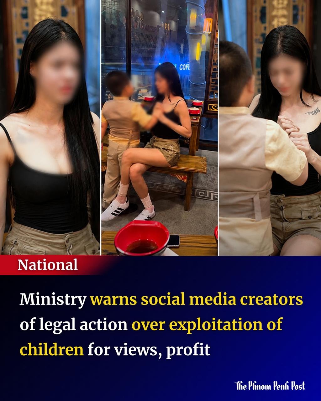 柬埔寨卫生部警告严打利用儿童牟利行为