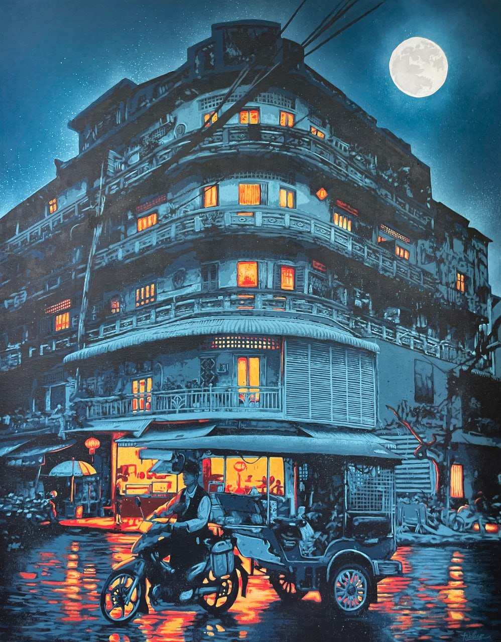 法国艺术家Theo Vallier笔下的金边城市风情
