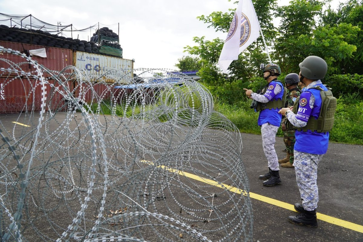 东盟观察团在班迭棉吉省检查发现,泰军在5个地点非法部署62个