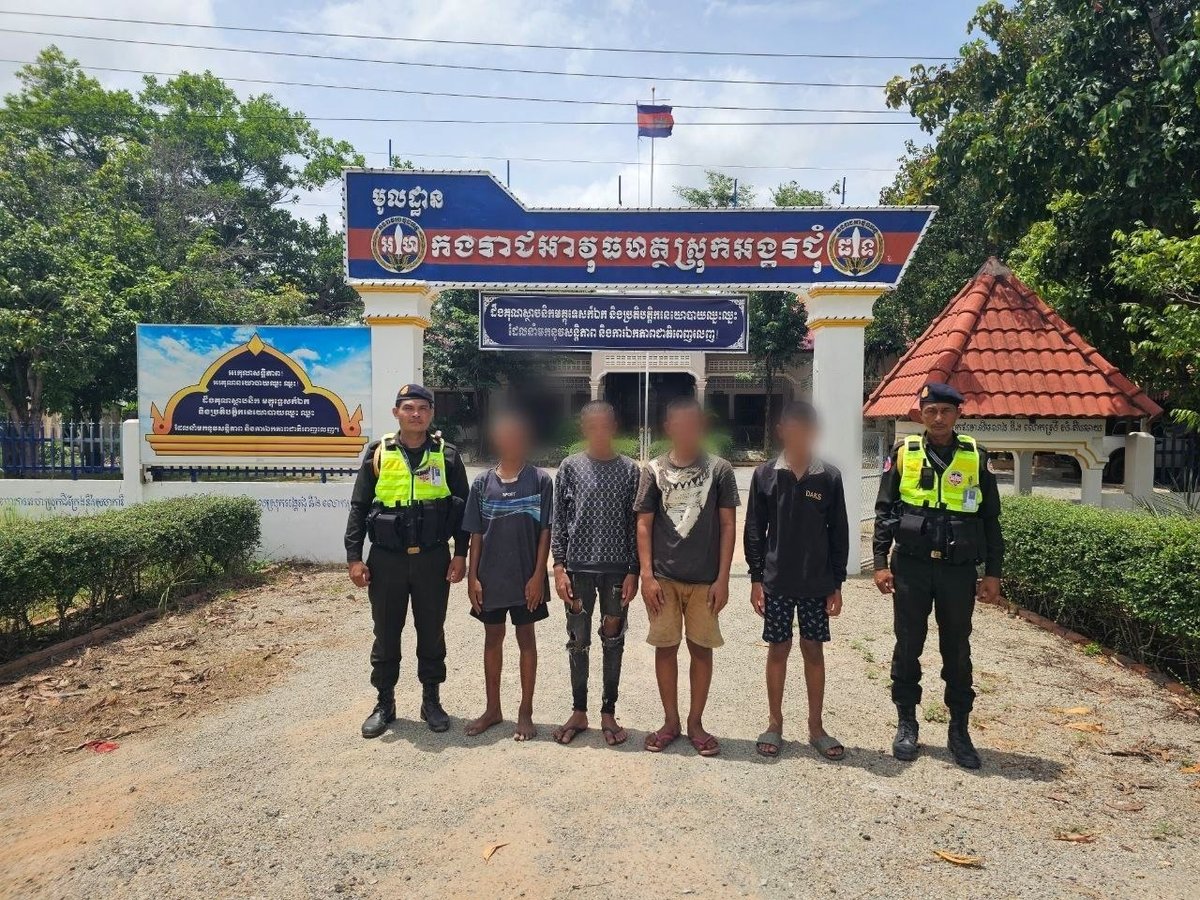 吴哥春县4名青少年偷汽油被捕 警方介入教育