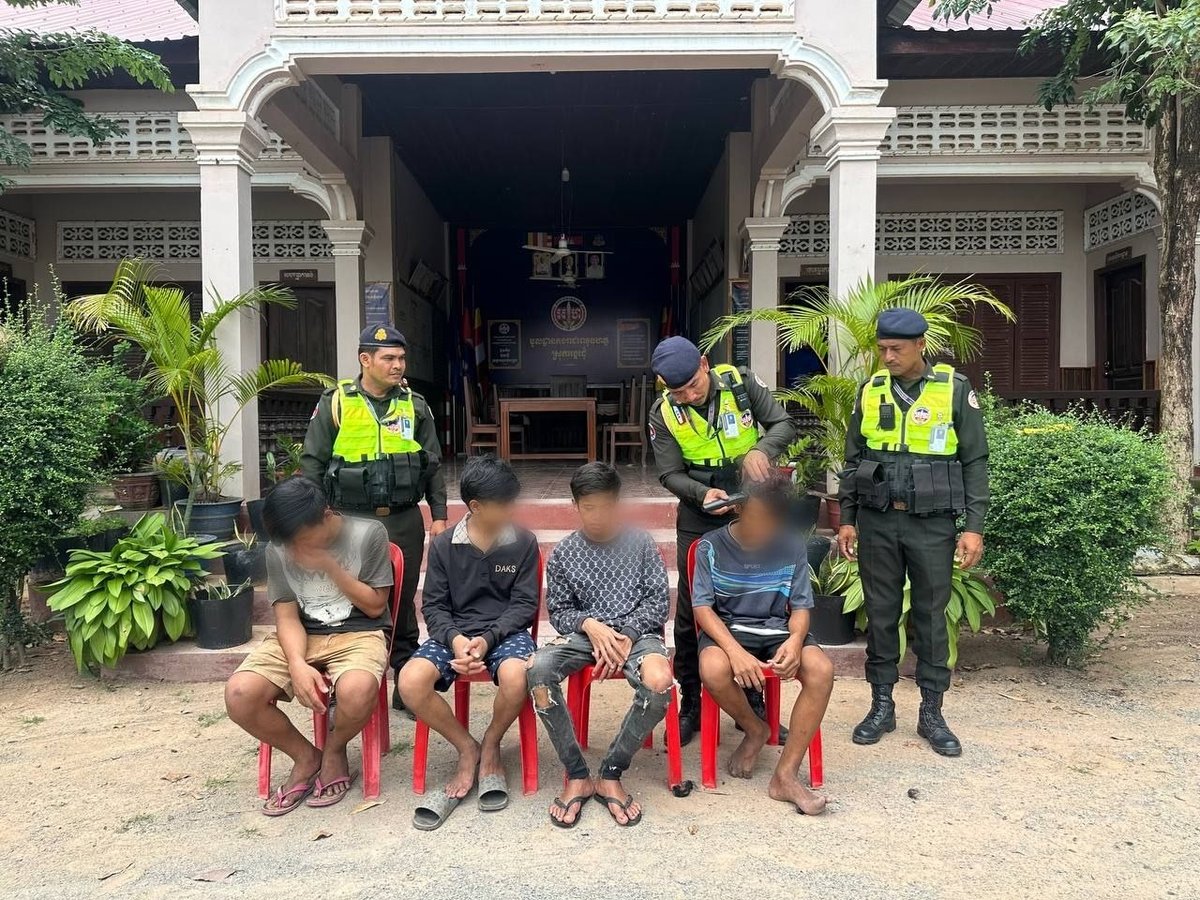 吴哥春县4名青少年偷汽油被捕 警方介入教育