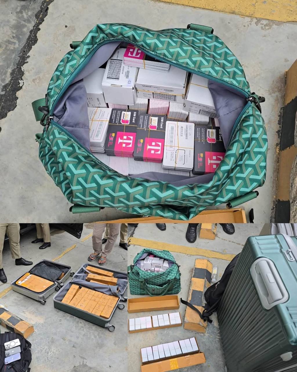 金边棉芷区警方查获近2万张SIM卡 捣毁网诈窝点