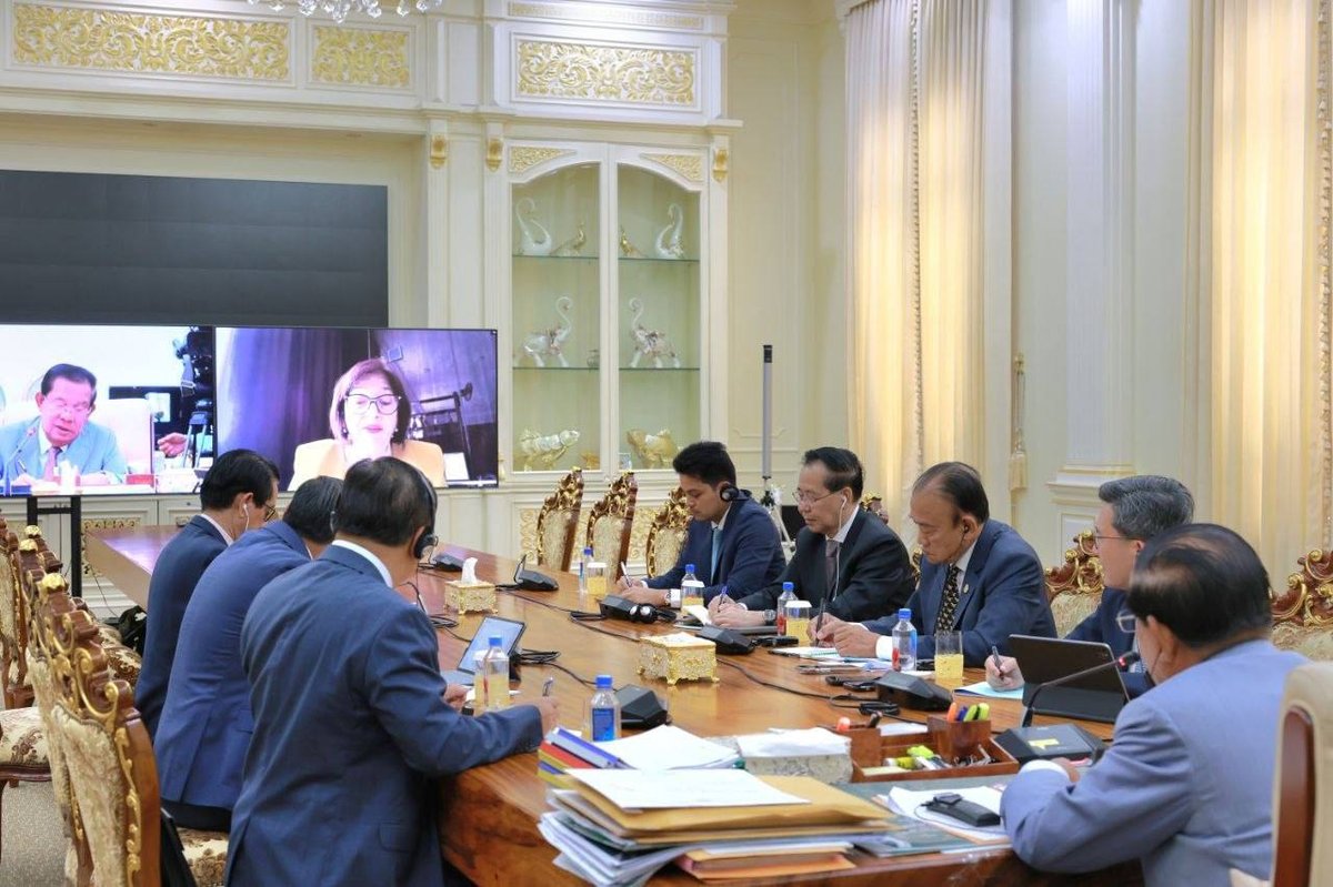 洪森主席与阿塞拜疆议长举行视频会议 探讨合作
