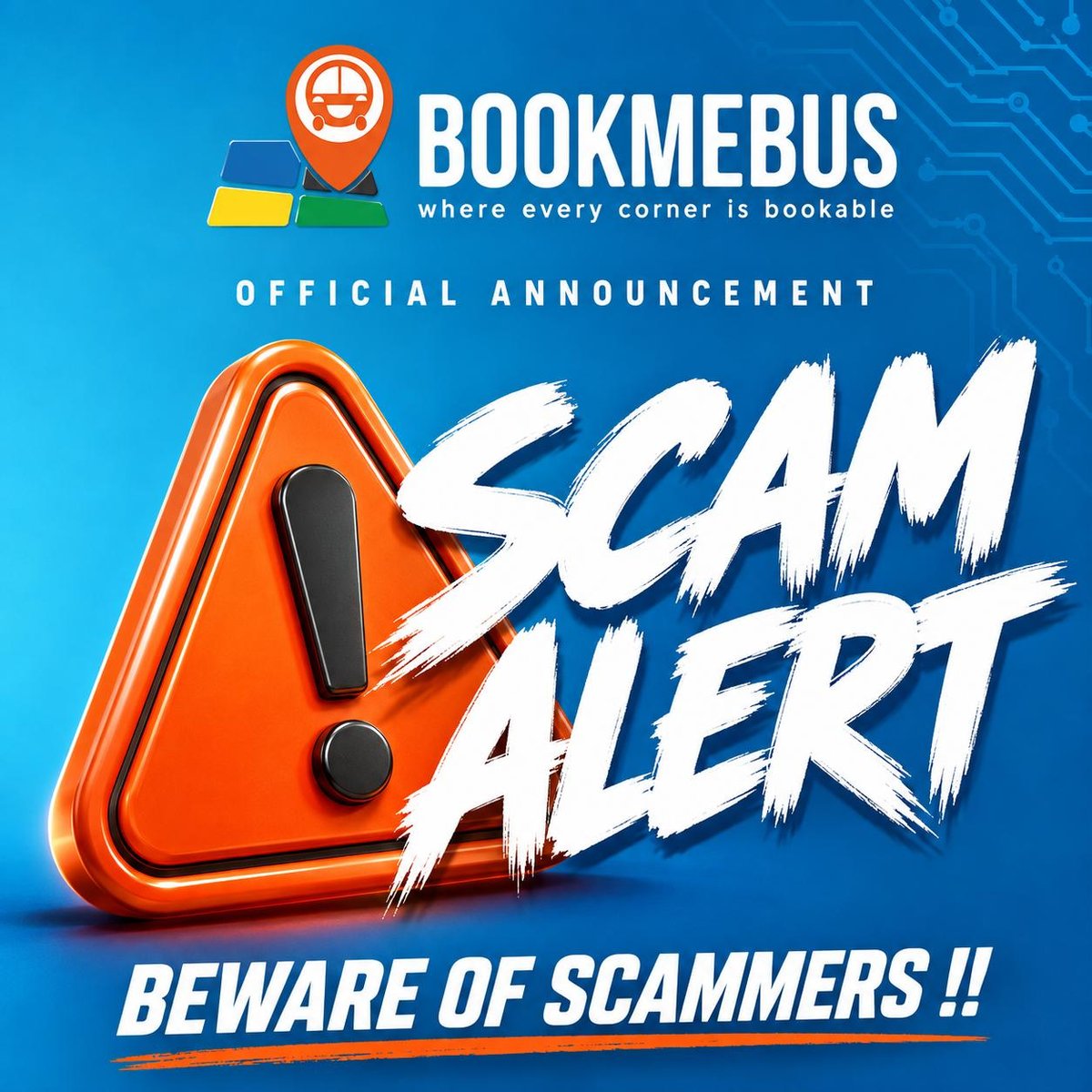 BookMeBus发布防诈骗预警 严防冒充客服索要订单
