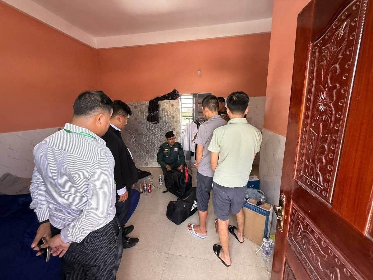 柴桢省巴域市清查电诈窝点 9名越南籍嫌犯被捕