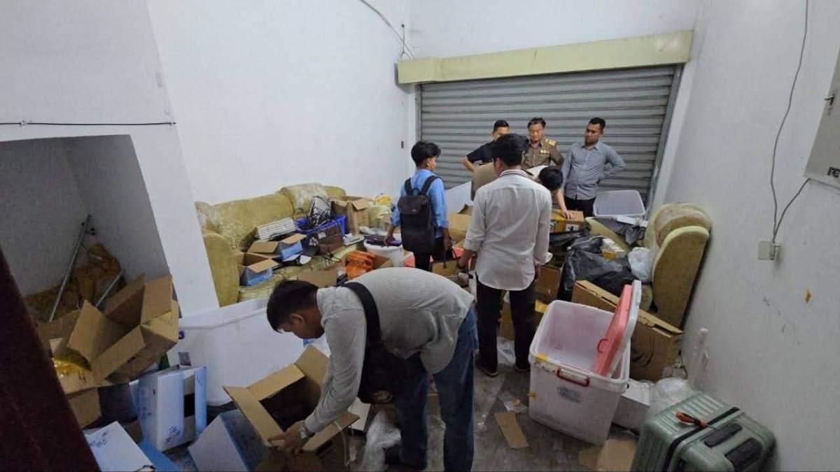 金边警方突袭钻石岛网诈窝点 抓获7名嫌疑人