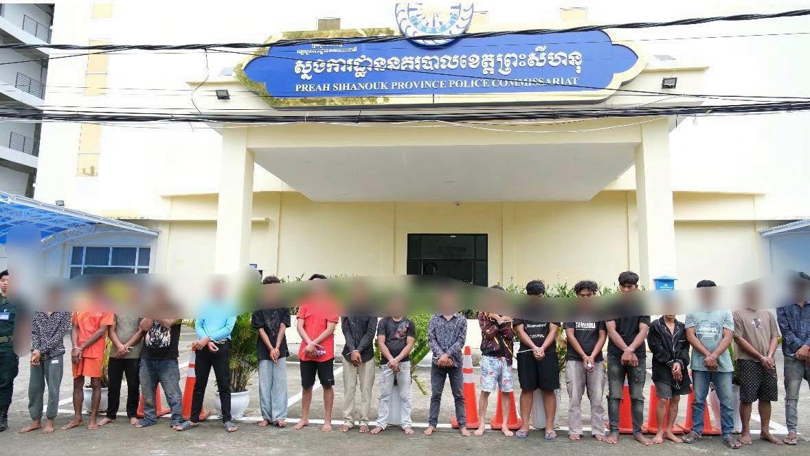 西港省警察局在3分区展开扫毒行动,抓获104名涉毒人员,其中