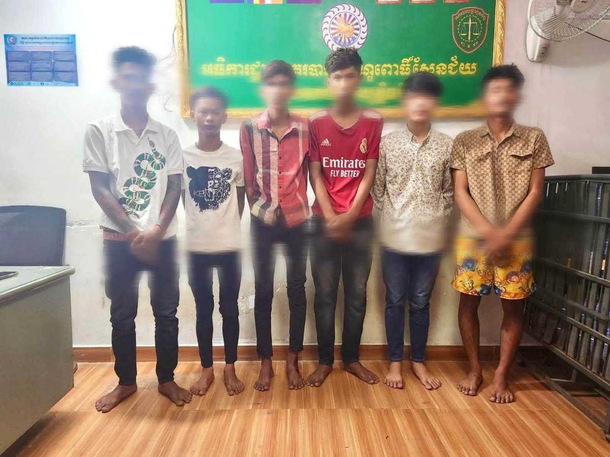 金边警方打击街头暴力逮捕6名青少年