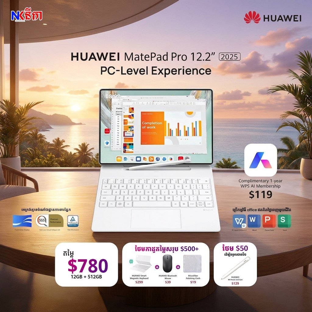 华为MatePad Pro 12.2英寸平板促销 赠品价值超
