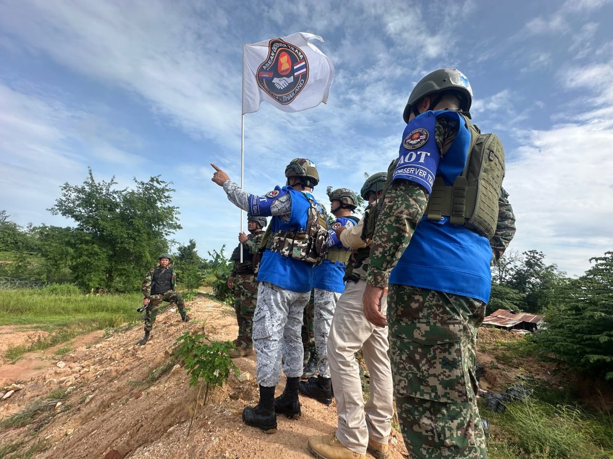 柬埔寨国防部发布新闻稿,通报东盟观察团对柬泰边境非法集装箱部