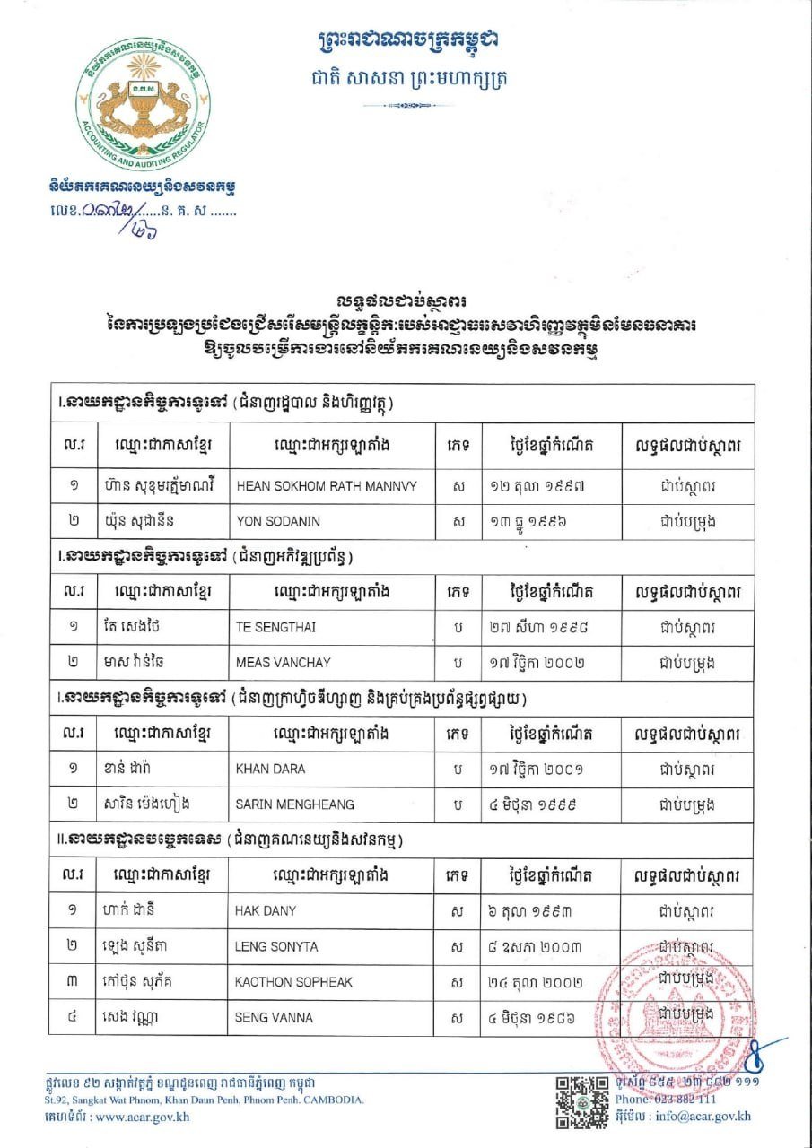 非银行金融服务管理局公布会计与审计监管机构招聘结果