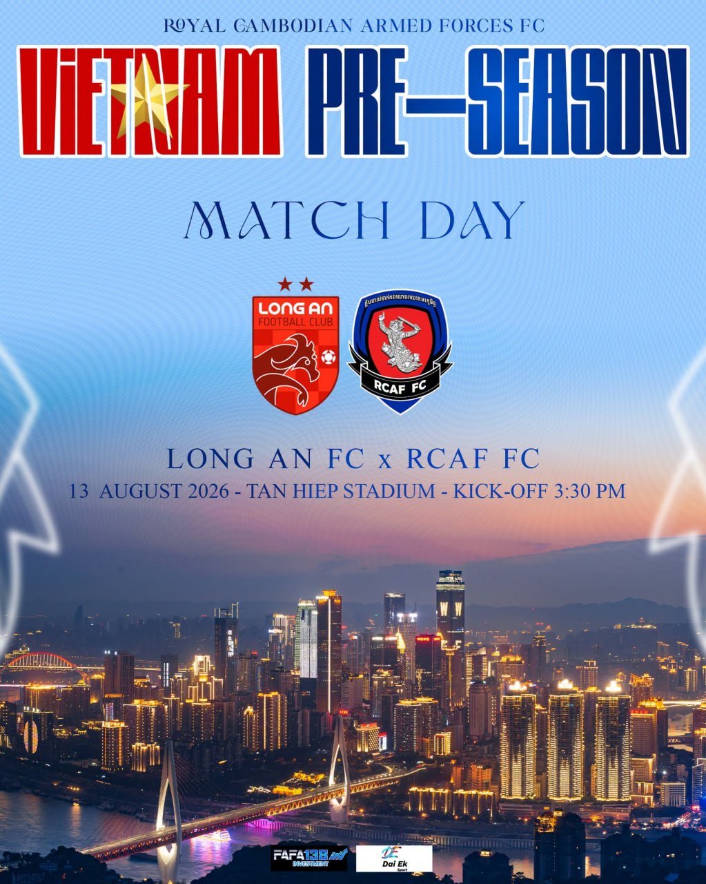 柬埔寨军队足球俱乐部今日对阵越南Long An FC