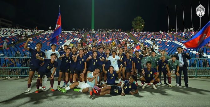 柬埔寨U20国家队2比1战胜也门 暂列G组第二