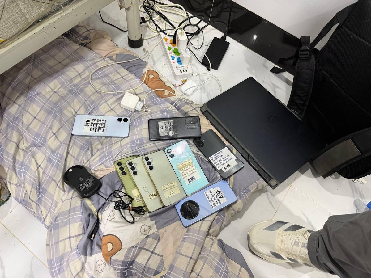 波贝突击检查3处窝点 抓获8名外籍人员涉嫌电诈
