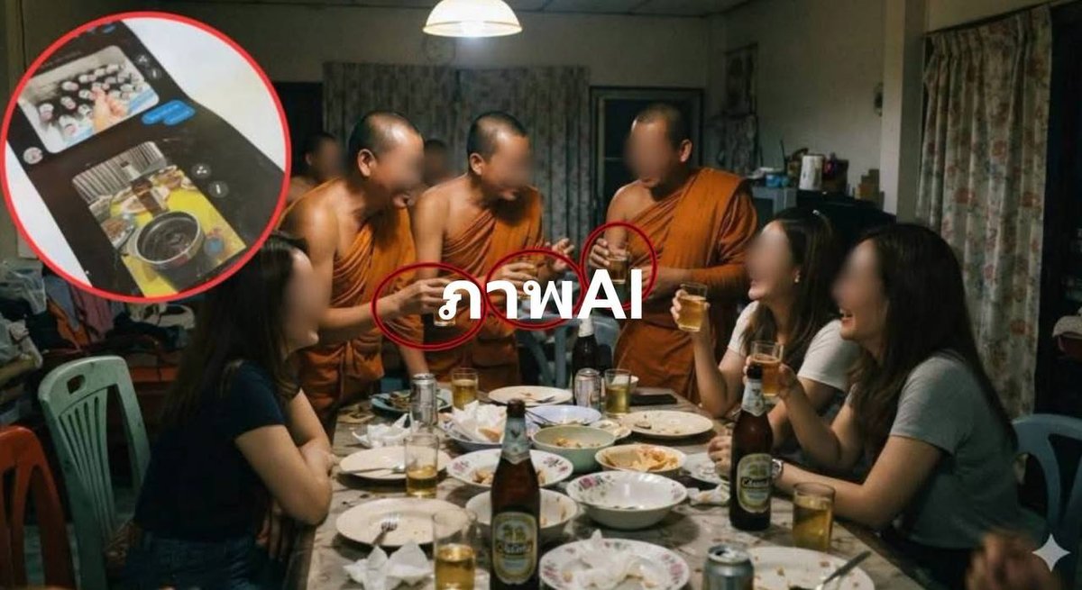 泰国清迈知名寺庙住持被指聚众陪酒 涉嫌多项违规