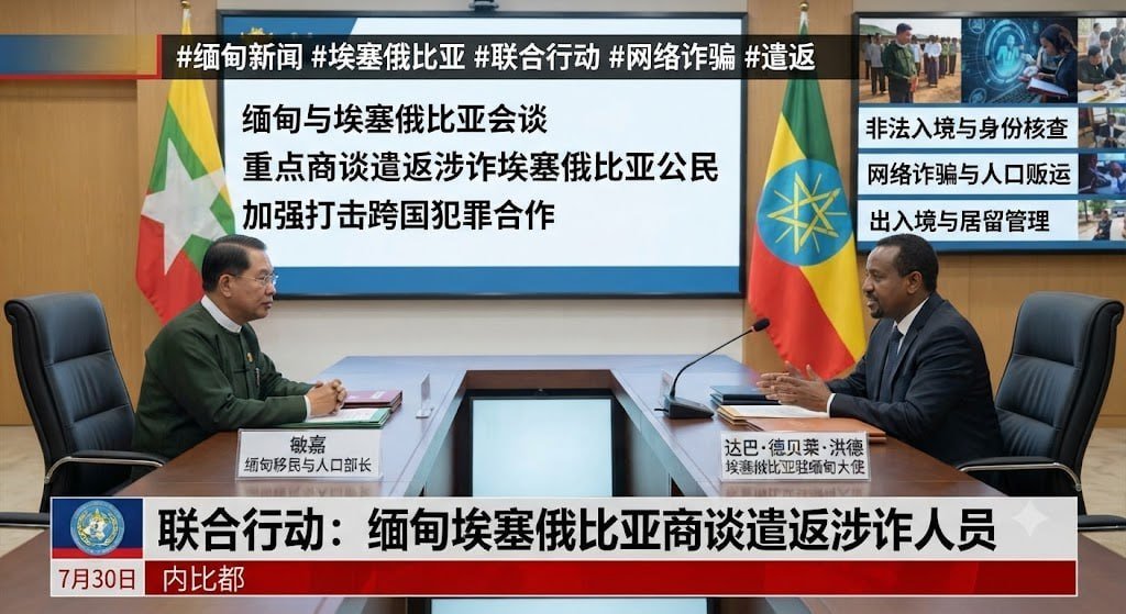 缅甸与埃塞俄比亚商谈遣返涉诈人员 加强跨国打击