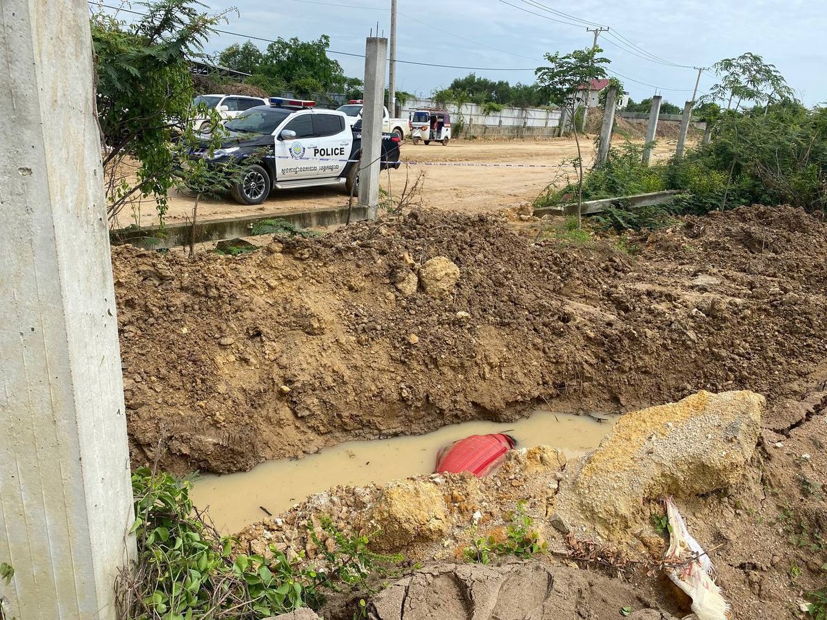 金边波森芷区废弃工地发现行李箱 疑似死尸警方封锁
