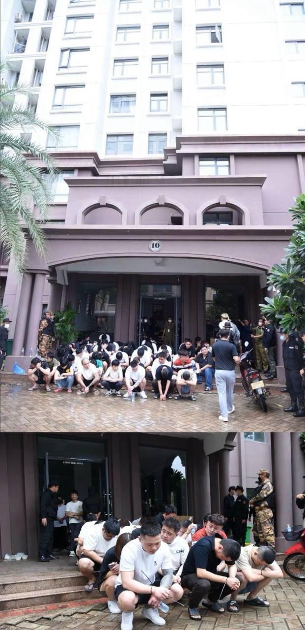 老挝万象塔銮湖特区捣毁电诈窝点 抓获261人