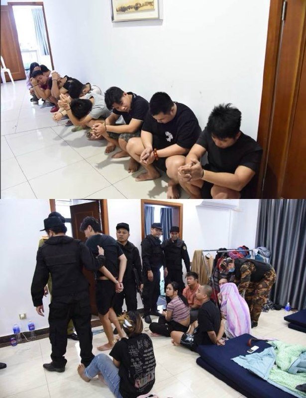 老挝万象塔銮湖特区捣毁电诈窝点 抓获261人