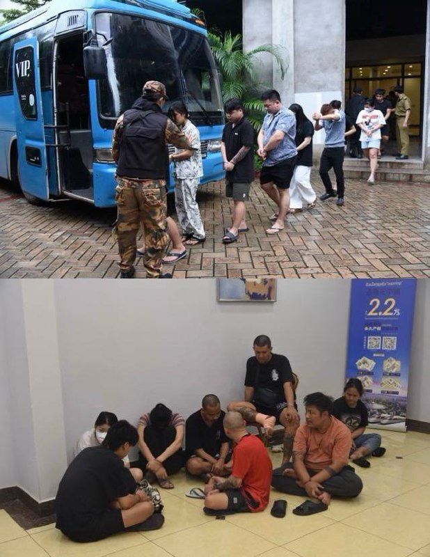 老挝万象塔銮湖特区捣毁电诈窝点 抓获261人