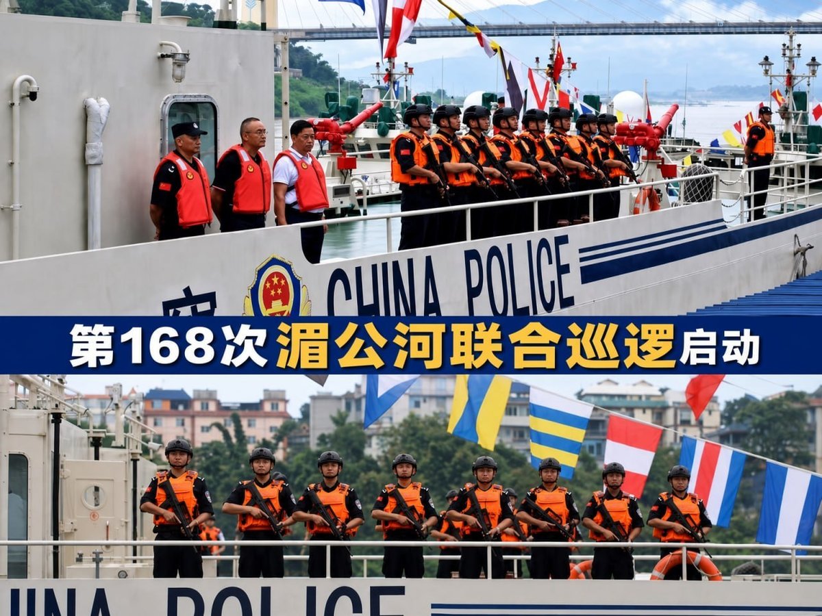 中老缅泰启动第168次湄公河联合巡逻 106名执法人员出动