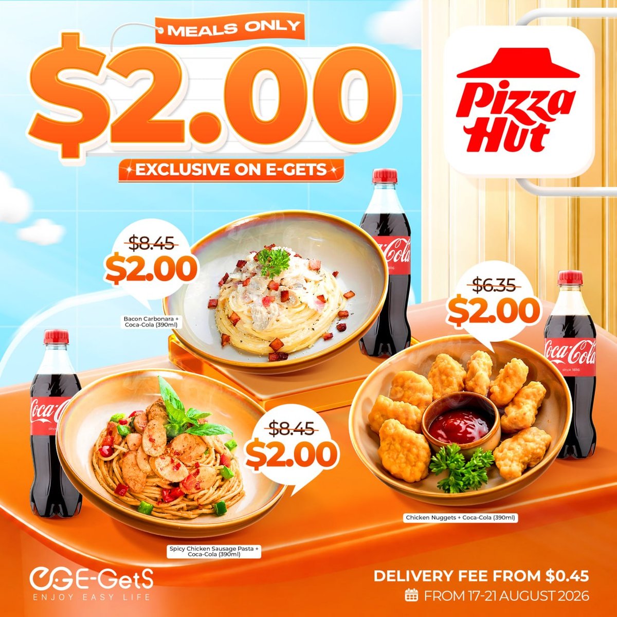 必胜客柬埔寨推出$2特惠套餐 8月17日起通过E-GetS下