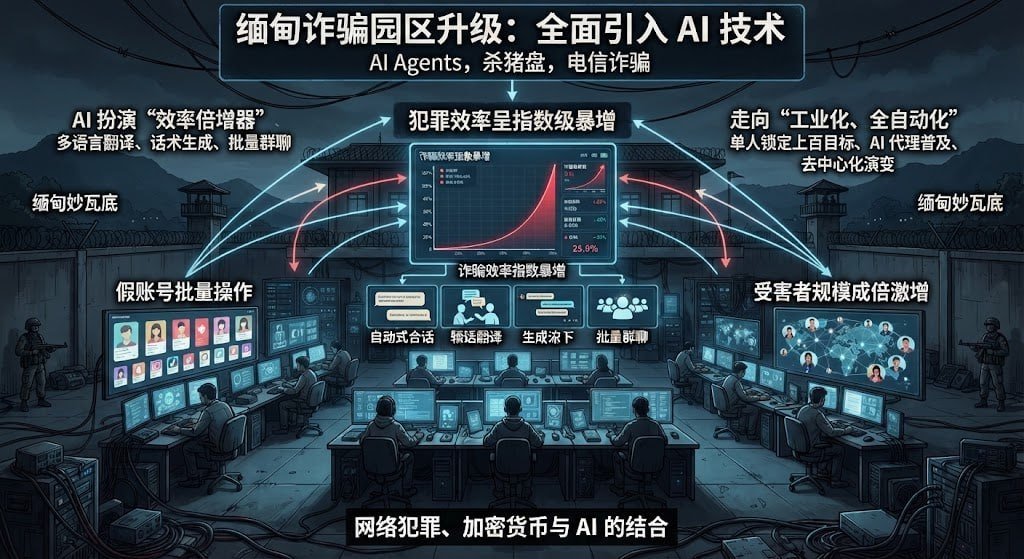 缅甸诈骗园区引入AI技术 犯罪效率与欺诈成功率激增
