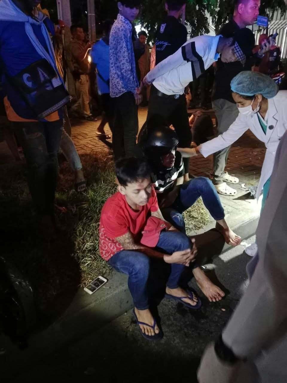 金边隆边区发生交通事故误会 涉事男子遭殴打