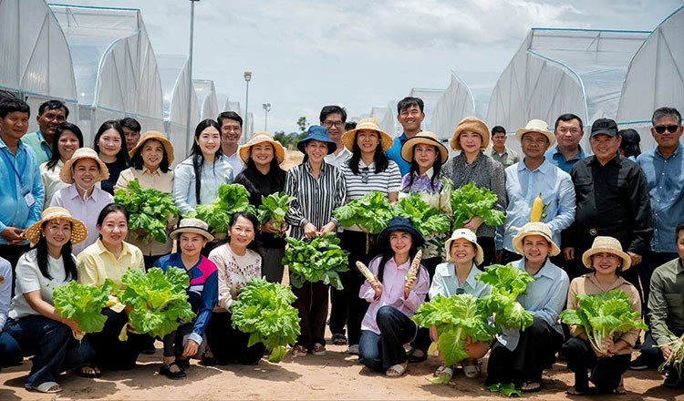 第一夫人碧占莫尼视察暹粒省退伍军人农业项目