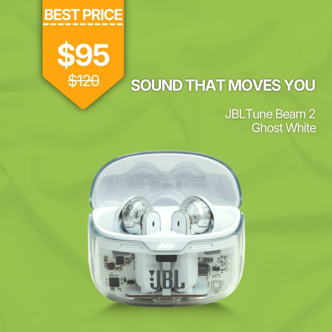 JBL Tune Beam 2降噪耳机促销价$95