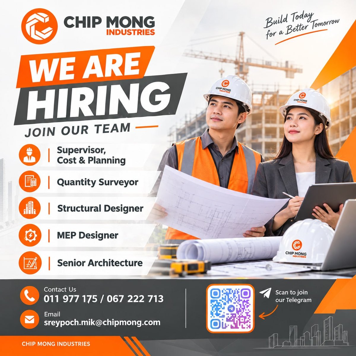 Chip Mong集团急招工程造价与设计类人才