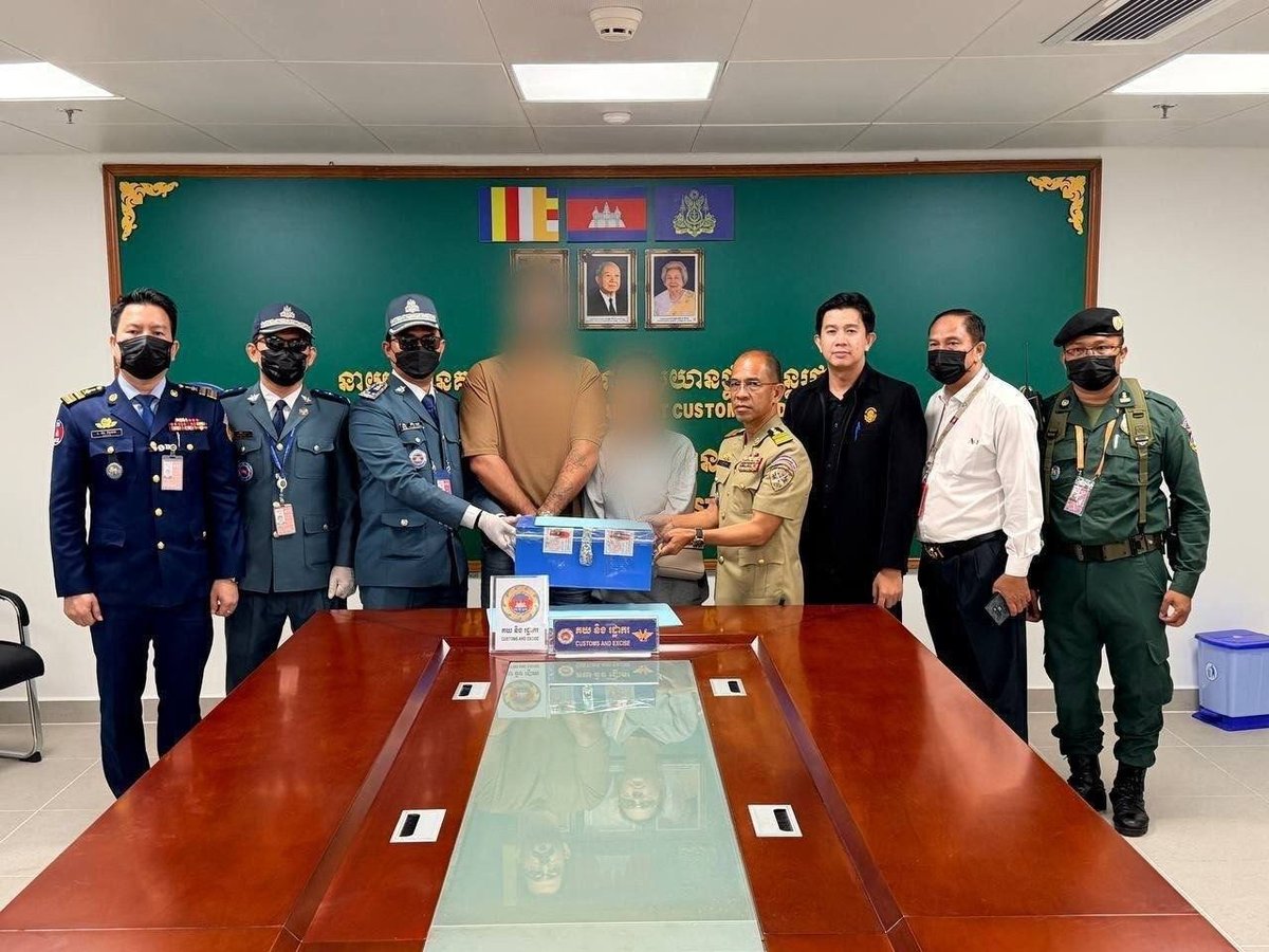 金边机场查获6公斤可卡因 2名外籍旅客被捕