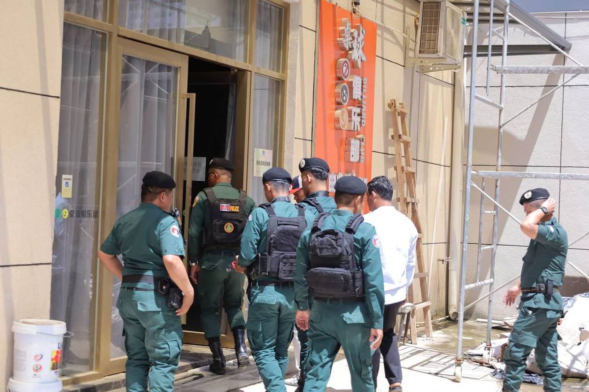 木牌突查一处涉嫌网络诈骗建筑