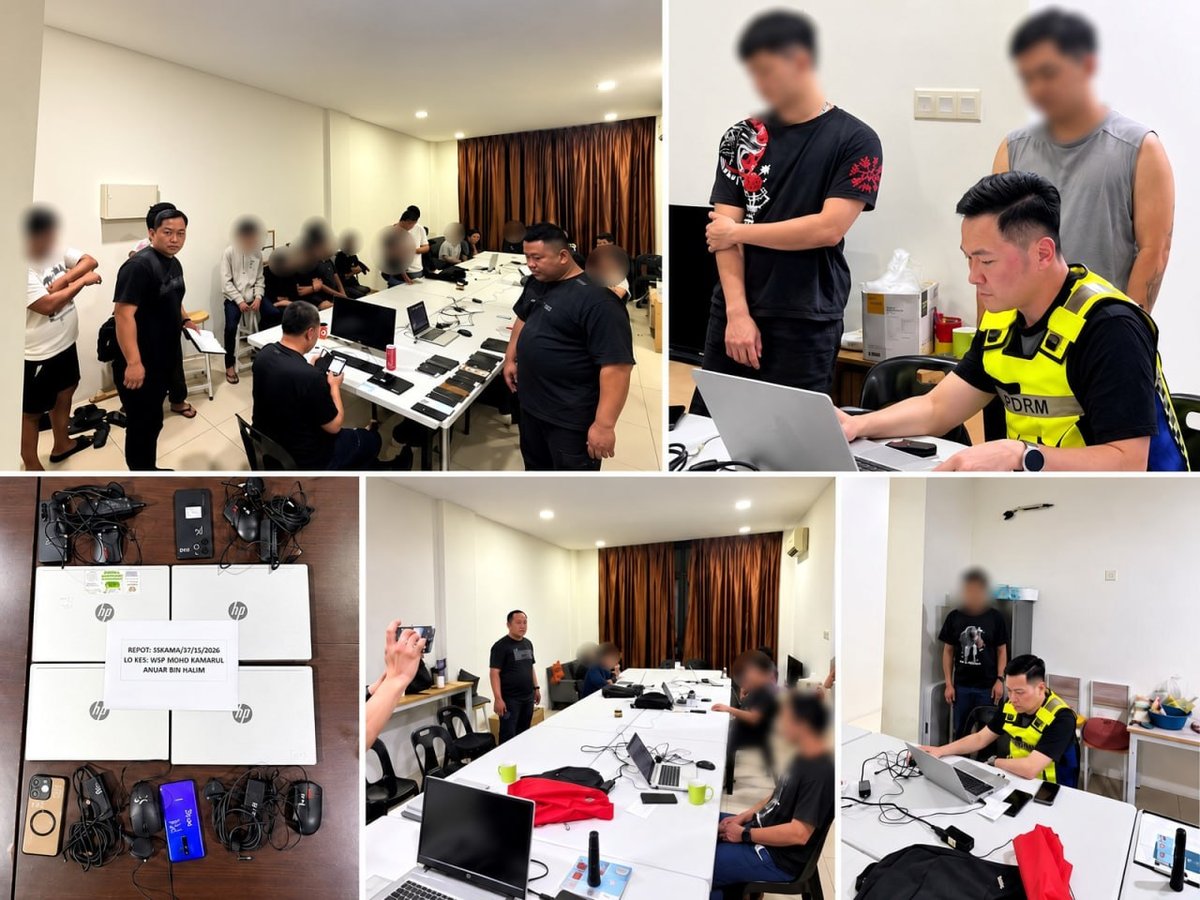 马来西亚古晋破获爱情诈骗窝点 8人获刑18个月