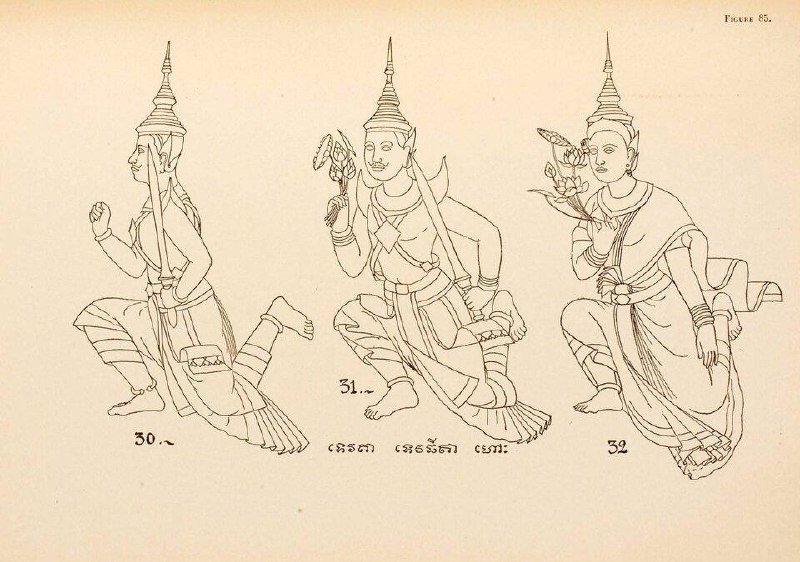 柬埔寨传统绘画艺术解析 人物比例与服饰