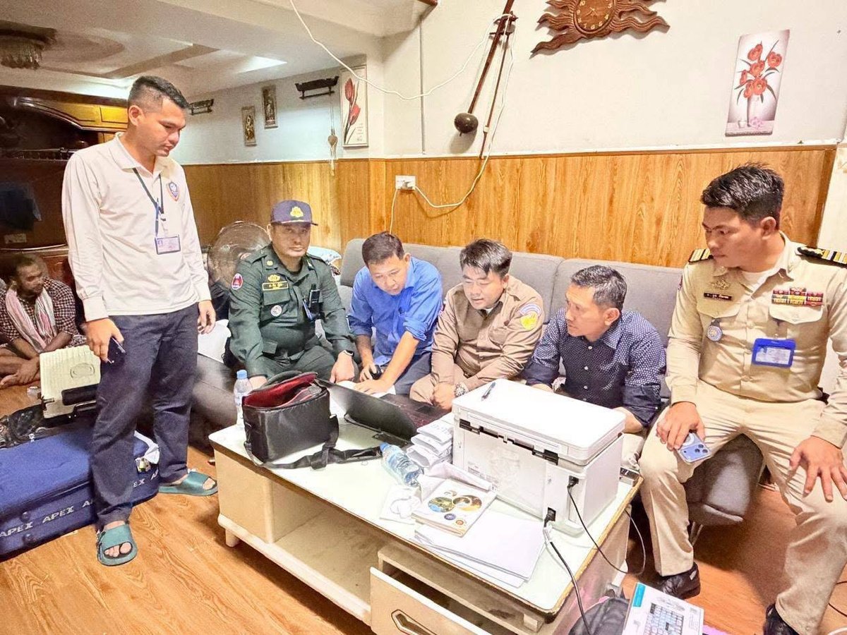金边栋哥区突查住宅 7名孟加拉籍人员涉诈被捕