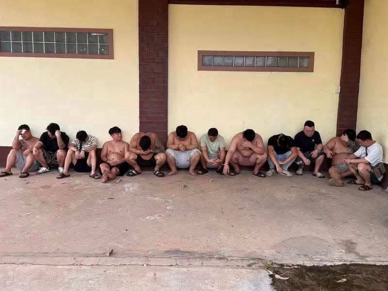 老挝沙湾拿吉省警方捣毁网络犯罪团伙 14名中国籍人员被捕