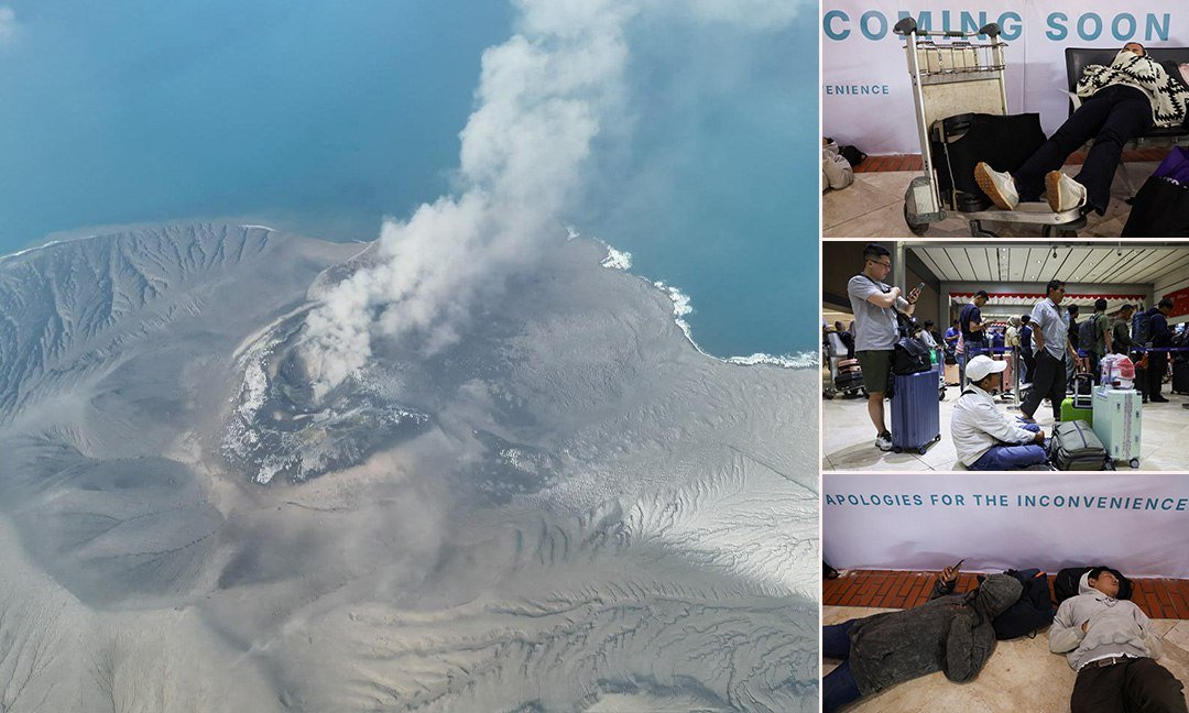 印尼火山喷发致209航班取消 2.2万旅客滞留
