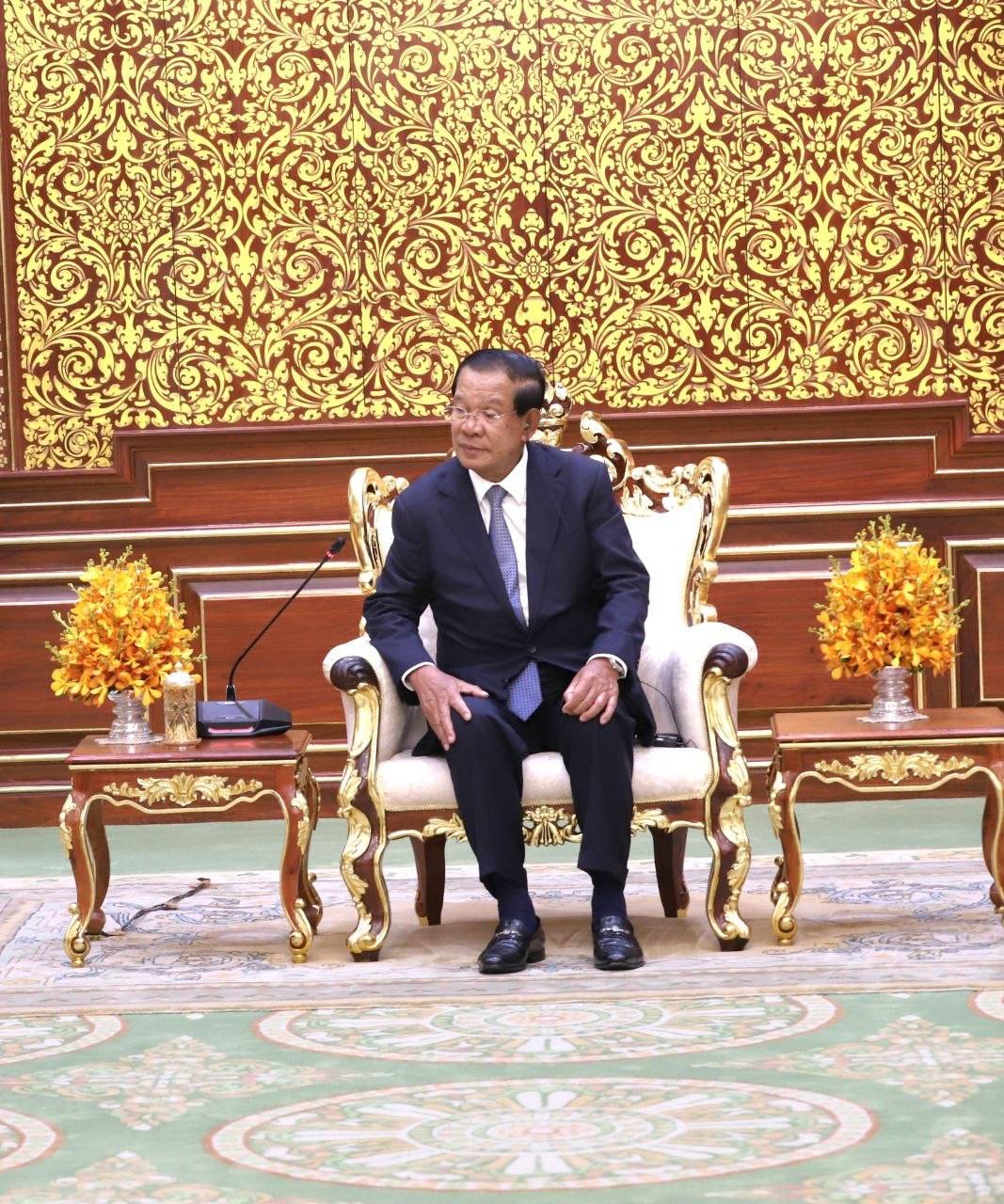 柬埔寨代国家元首洪森在金边会见伊朗新任驻柬大使Akbar G
