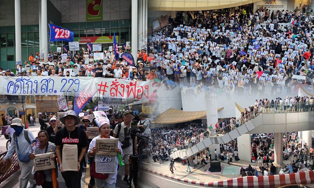泰国曼谷发生大规模抗议活动,民众反对选举委员会及现任政府,局