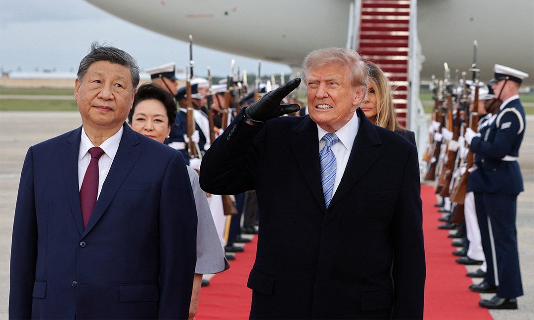 中国领导人抵达美国 获美方高规格礼遇接待