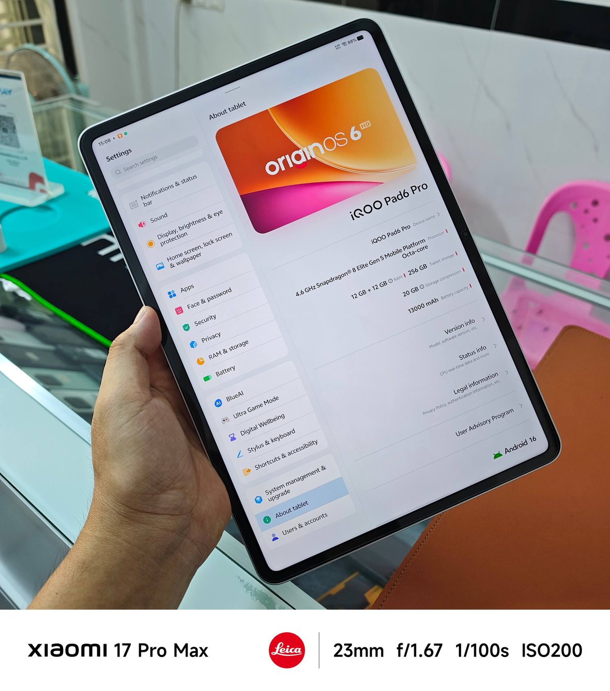 iQOO Pad 6 Pro二手转让 12/256G售价$5